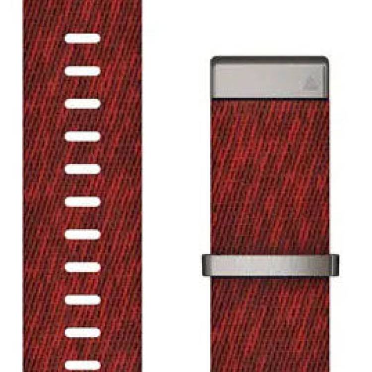 Garmin Watch Band QuickFit 22 Red Jacquard Weave - Black