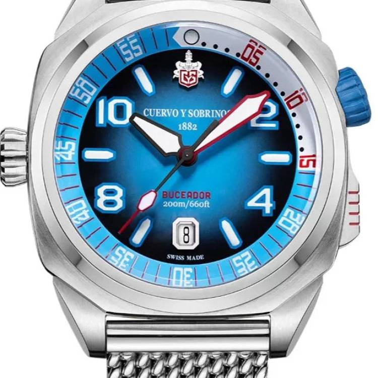 Cuervo y Sobrinos Watch Buceador Caribe Bracelet