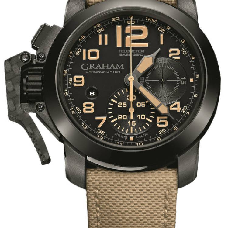 Graham Watch Chronofighter Oversize Black Sahara - Black