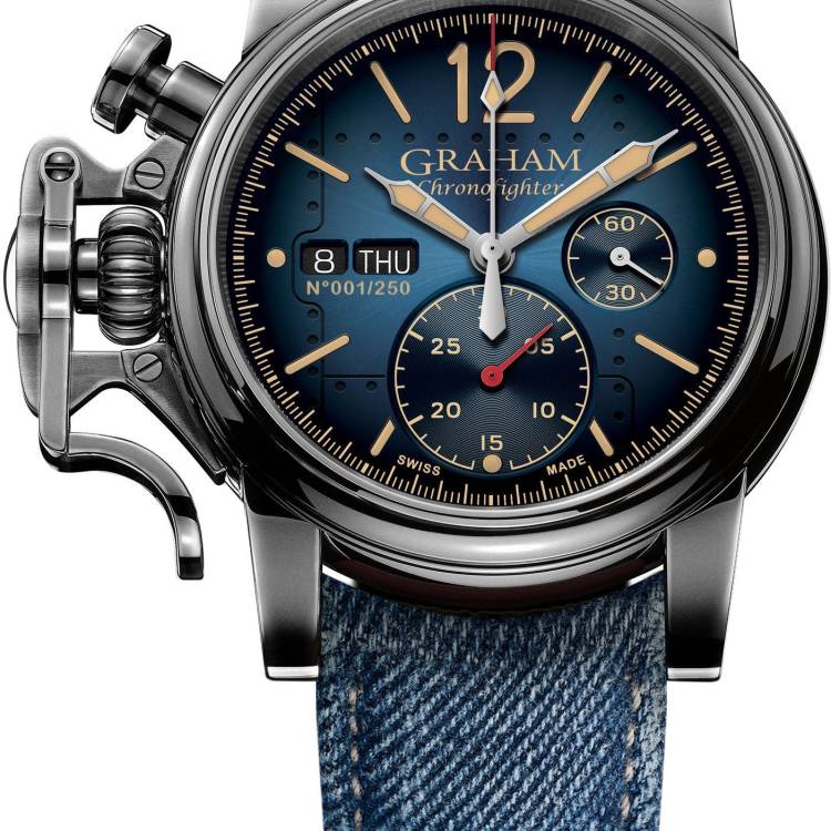 Graham Watch Chronofighter Vintage Aircraft Limited Edition - Blue