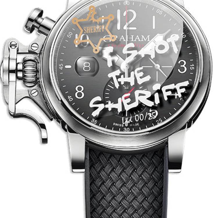 Graham Watch Chronofighter Grand Vintage I Shot The Sheriff Limited Edition - Black