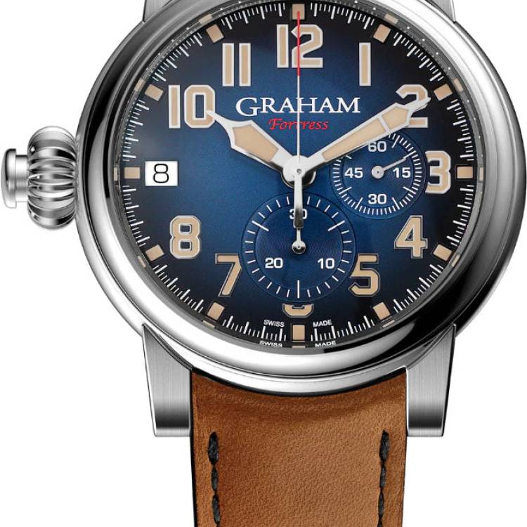 Graham Watch Fortress Monopusher Limited Edition - Blue