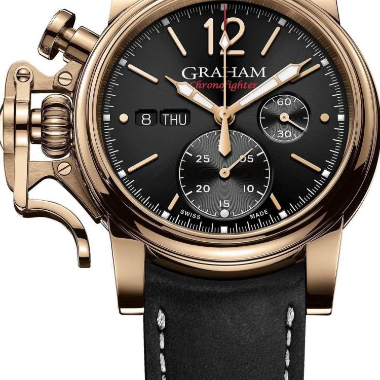 Graham Watch Chronofighter Vintage Bronze Black - Black
