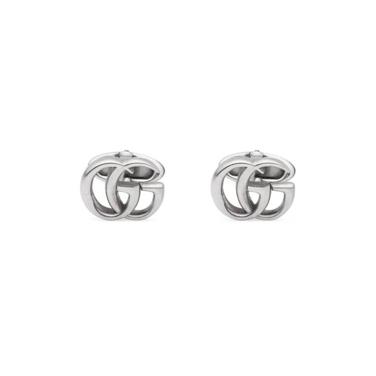 Gucci GG Marmont Sterling Silver Double G Cufflinks - Silver