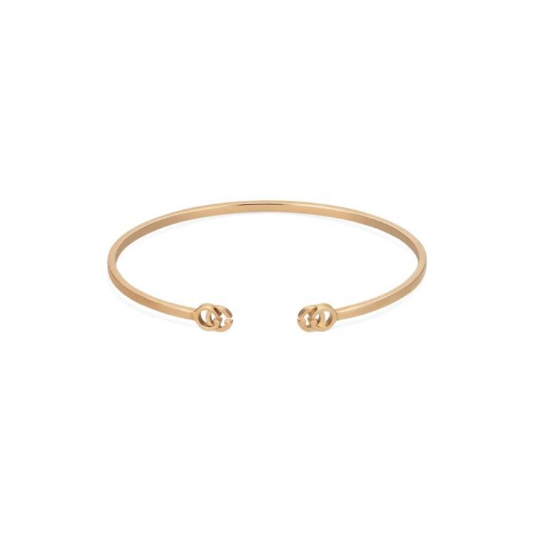 Gucci GG Running 18ct Rose Gold Bangle - 18cm