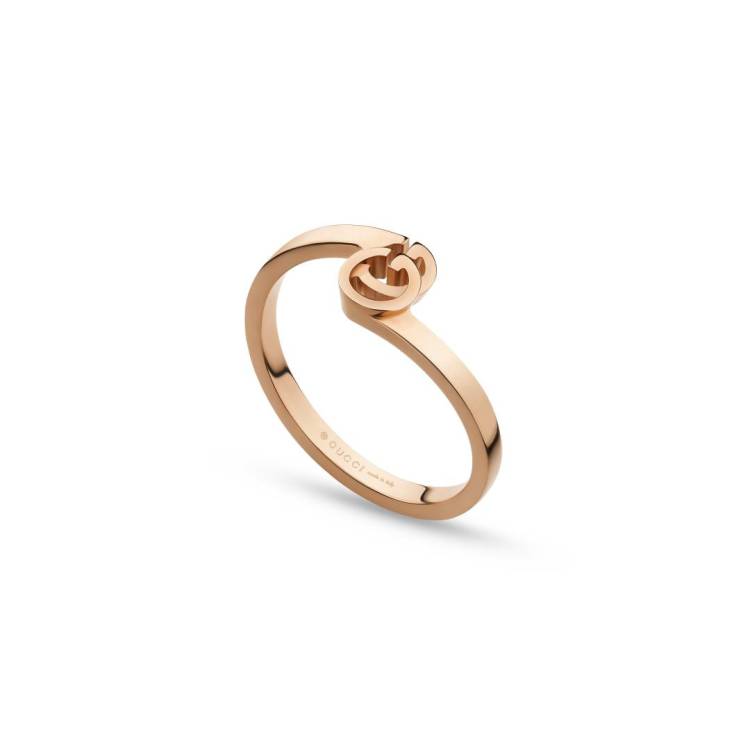 Gucci GG Running 18ct Rose Gold Ring D - S