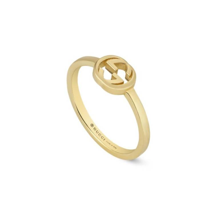 Gucci Interlocking G 18ct Yellow Gold Ring - J