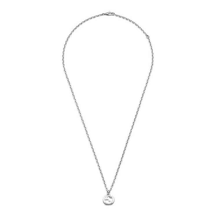 Gucci Interlocking Sterling Silver Necklace