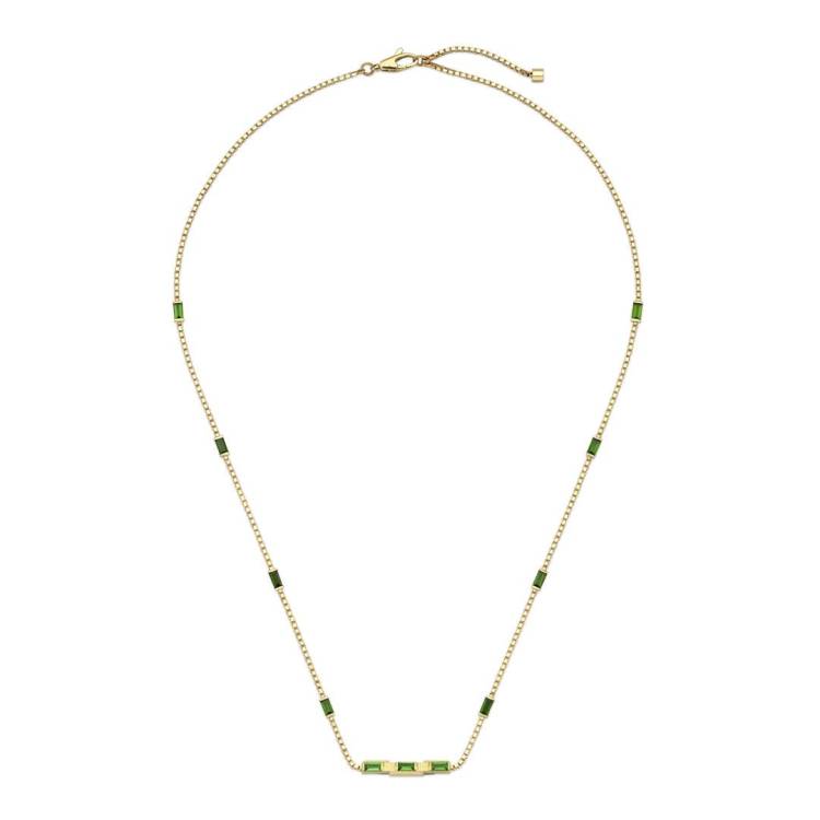Gucci Link to Love 18ct Yellow Gold Tourmaline Baguette Necklace - Yellow Gold