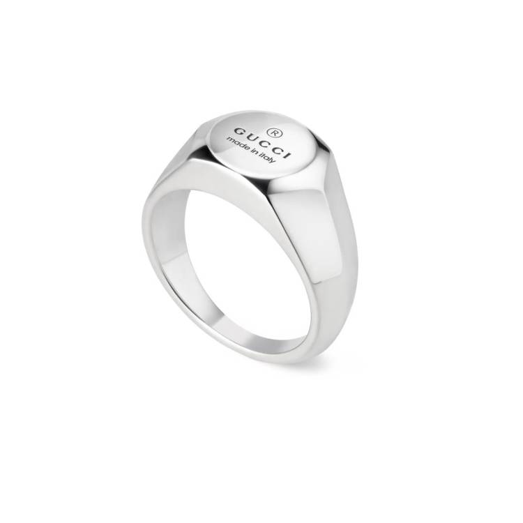 Gucci Trademark Sterling Silver Ring - J