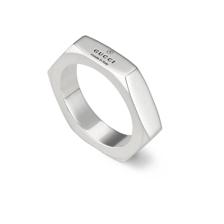 Gucci Trademark Sterling Silver Ring - X