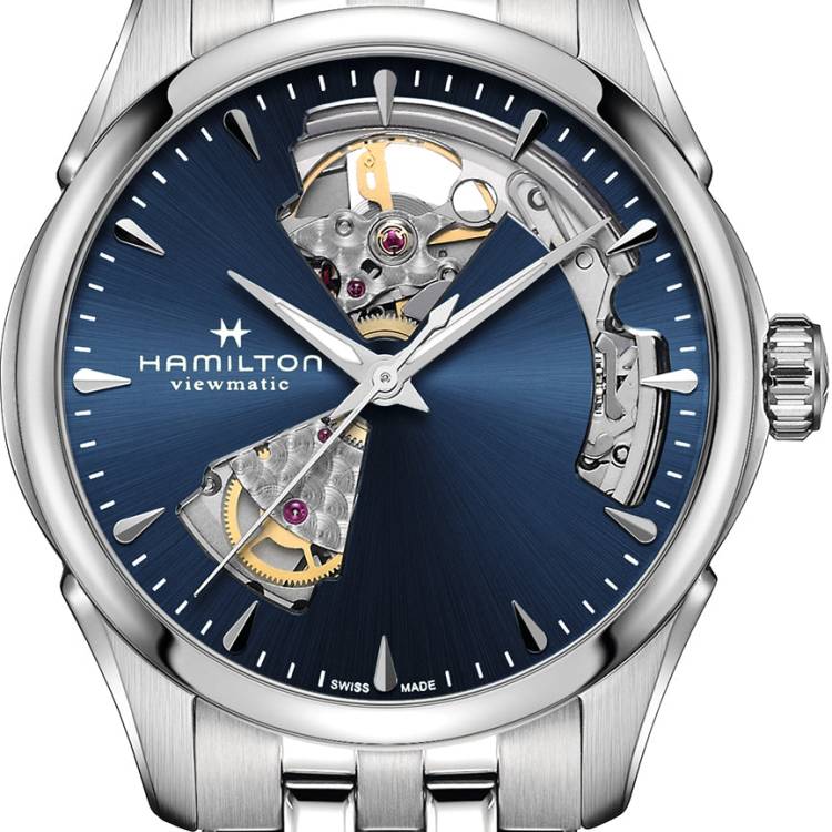Hamilton Watch Jazzmaster Open Heart Lady - Blue