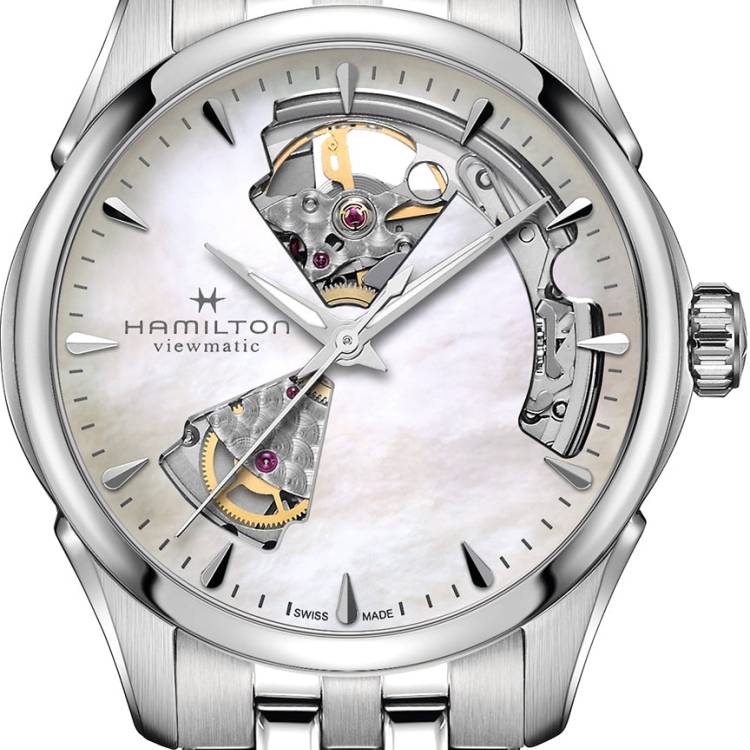 Hamilton Watch Jazzmaster Open Heart Lady - White