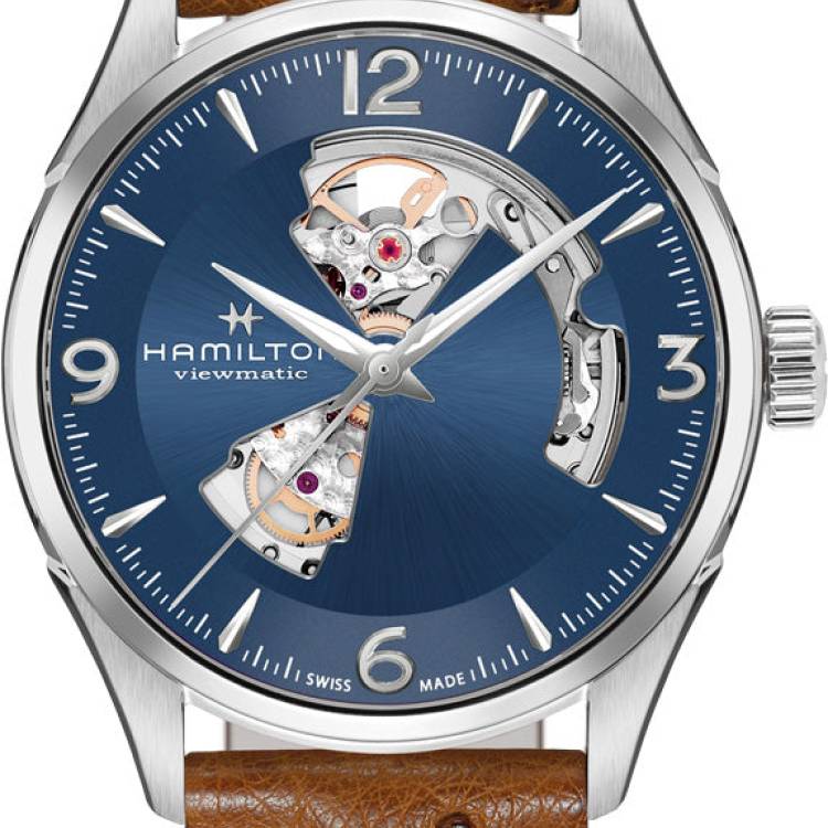 Hamilton Watch Jazzmaster Viewmatic Open Heart - Blue