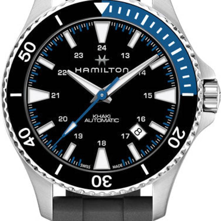 Hamilton Watch Khaki Navy Scuba Auto D - Black