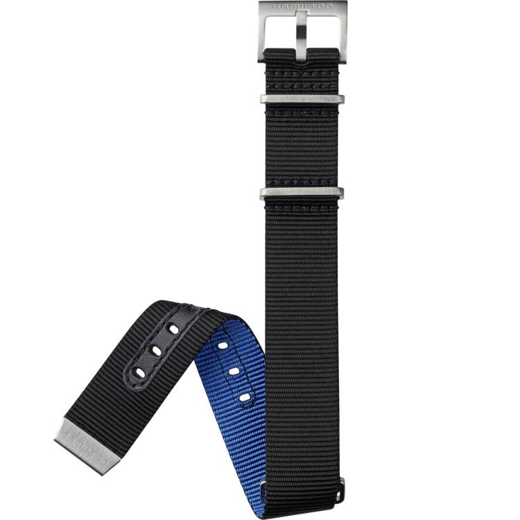 Hamilton Strap Khaki Navy Nato Black Blue - Blue