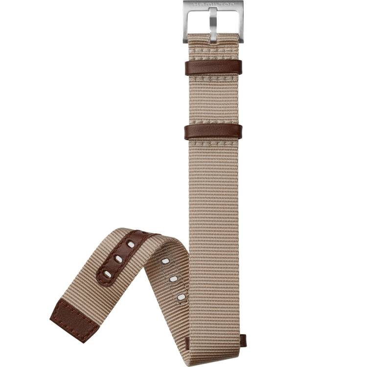 Hamilton Strap Khaki Field Nato Beige Brown - Brown