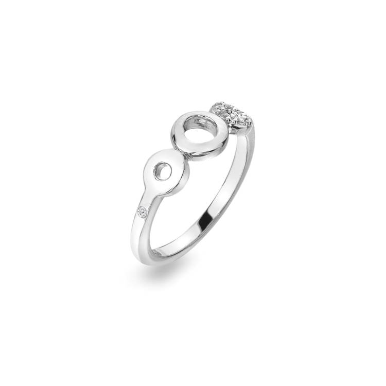 Hot Diamonds Balance Sterling Silver White Topaz Ring - S