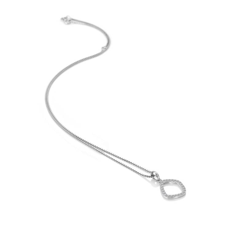 Hot Diamonds Behold Sterling Silver Topaz Statement Pendant D - Silver