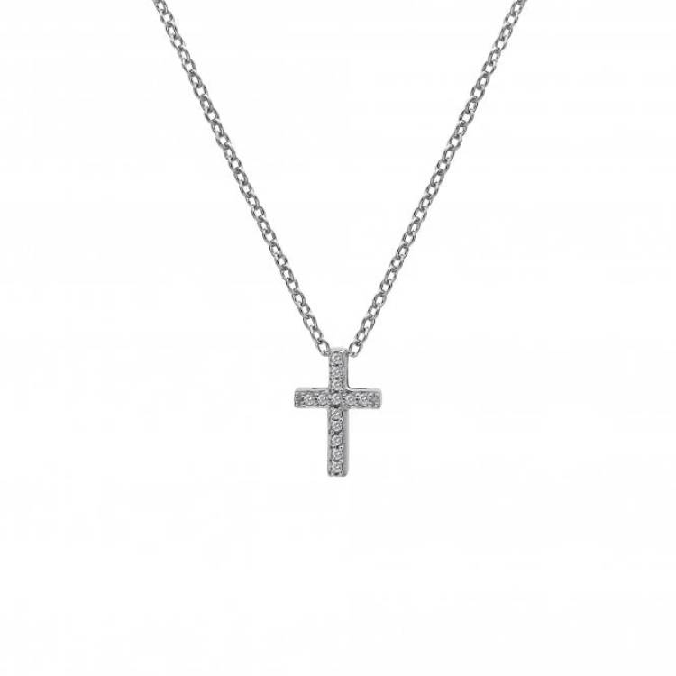 Hot Diamonds Bliss Sterling Silver Striking Cross Necklace - TITLE Silver