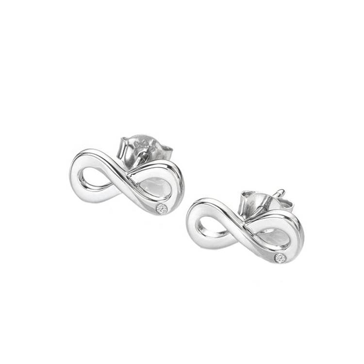 Hot Diamonds Diamond Amulets Sterling Silver Infinity Earrings - Silver