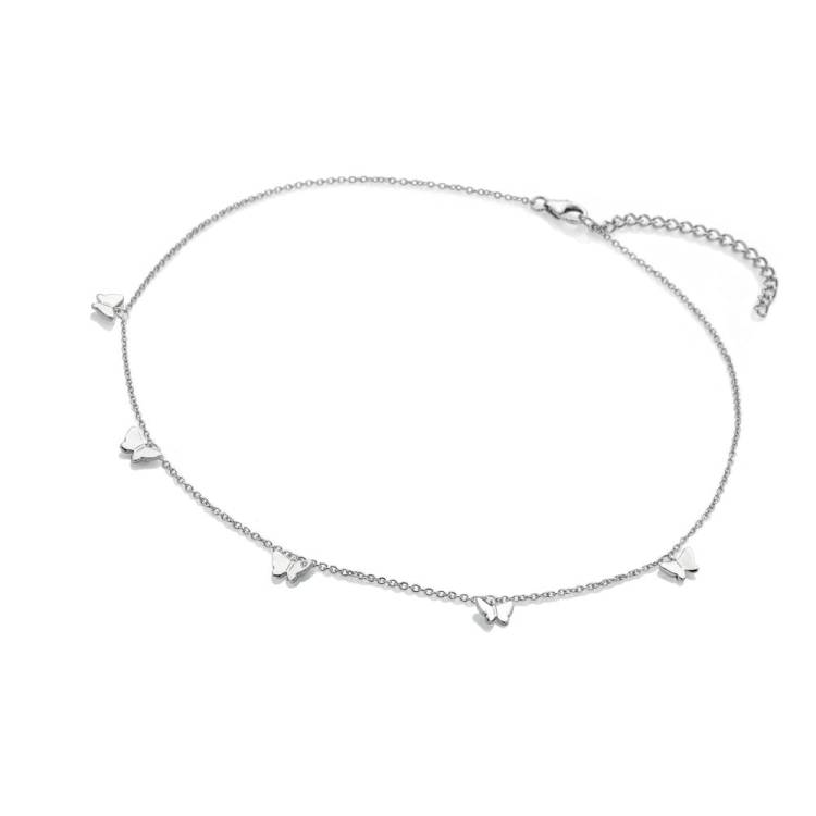 Hot Diamonds Flutter Sterling Silver Butterfly Choker