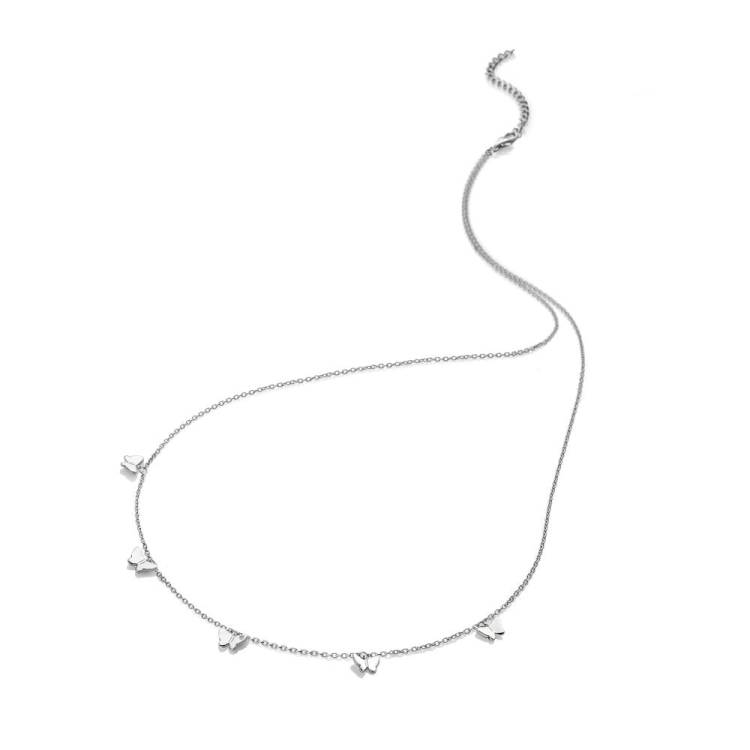 Hot Diamonds Flutter Sterling Silver Butterfly Necklace