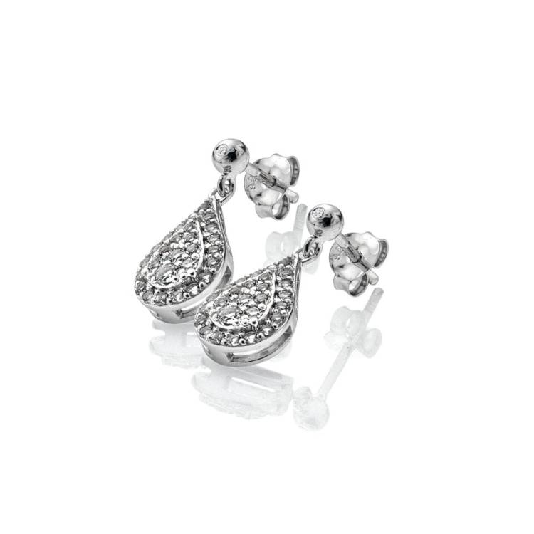 Hot Diamonds Glimmer Sterling Silver White Topaz Earrings