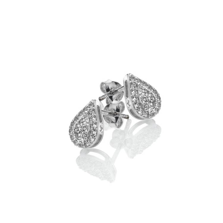 Hot Diamonds Glimmer Sterling Silver White Topaz Stud Earrings
