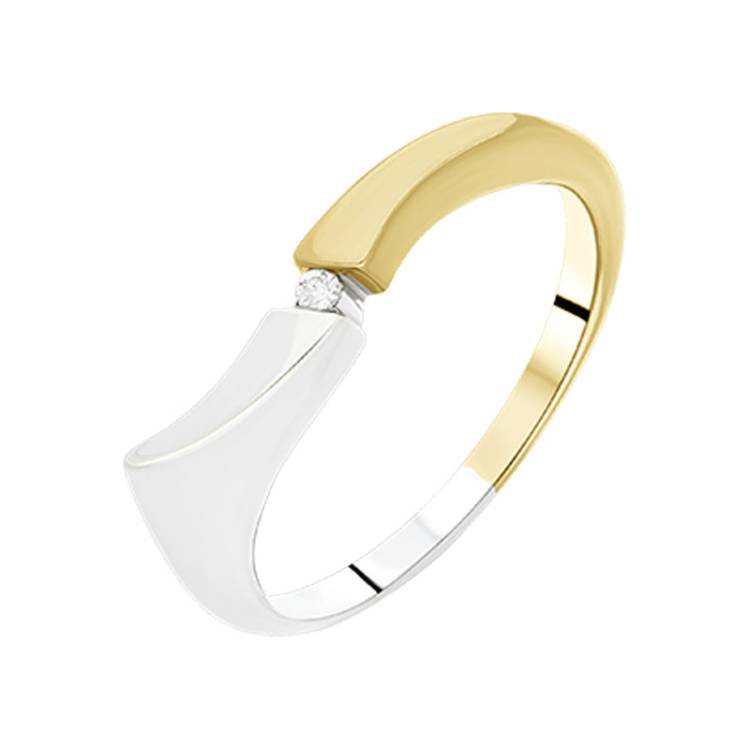 Hot Diamonds Gold Plated Sterling Silver Ring - R