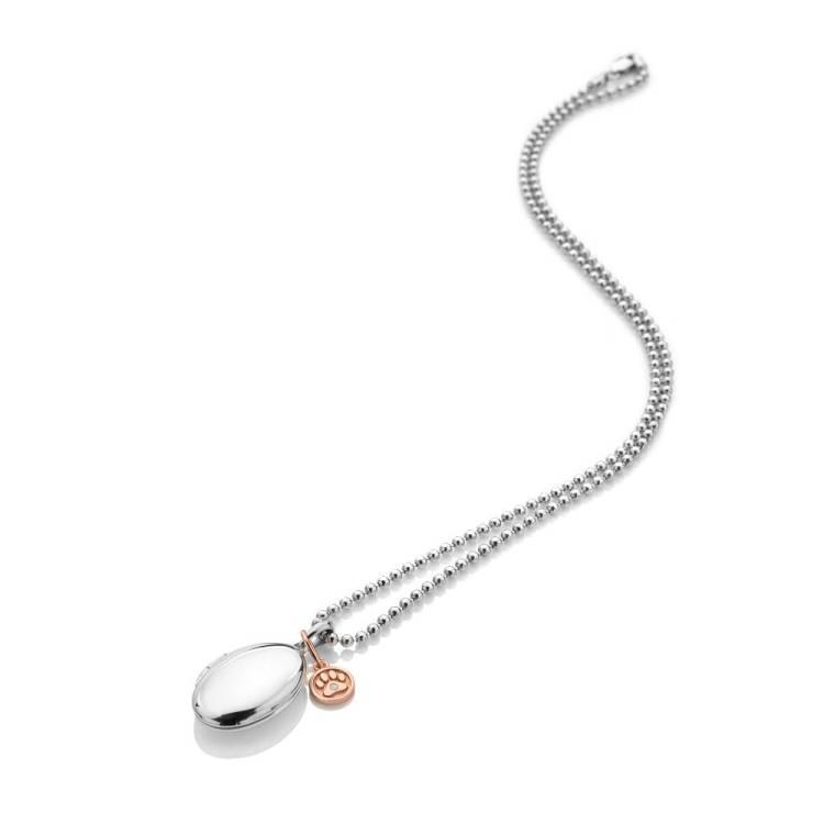 Hot Diamonds Memories Sterling Silver Dog Paw Locket - Silver