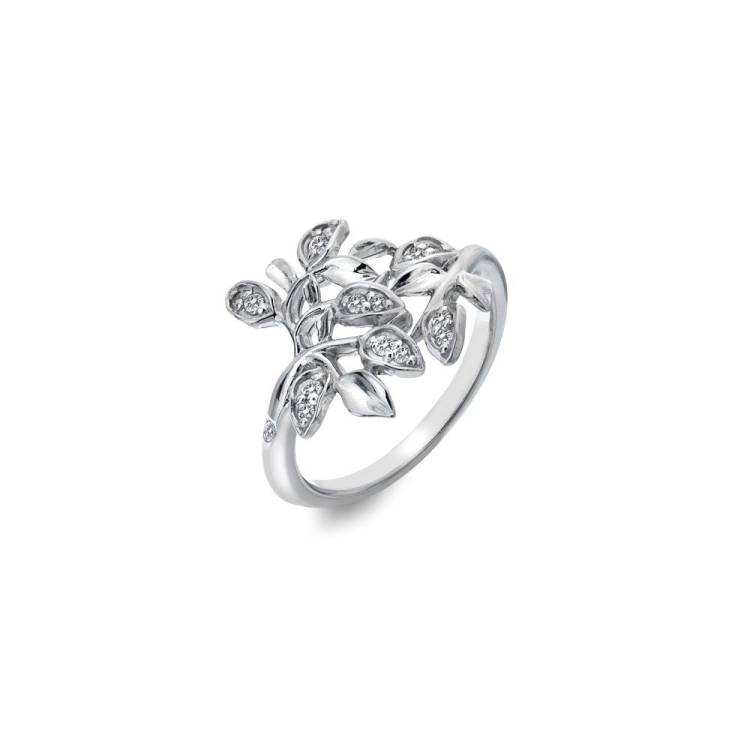 Hot Diamonds Nuture Sterling Silver Topaz Ring - Silver