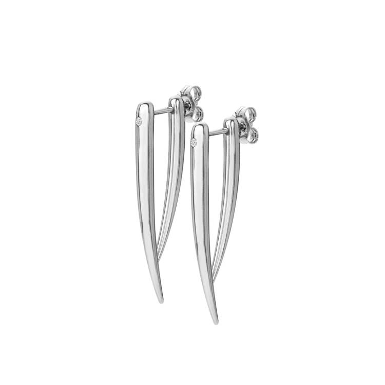 Hot Diamonds Reflect Sterling Silver Statement Earrings - Silver