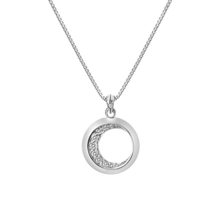 Hot Diamonds Celestial Large Sterling Silver Topaz Pendant Necklace - Silver