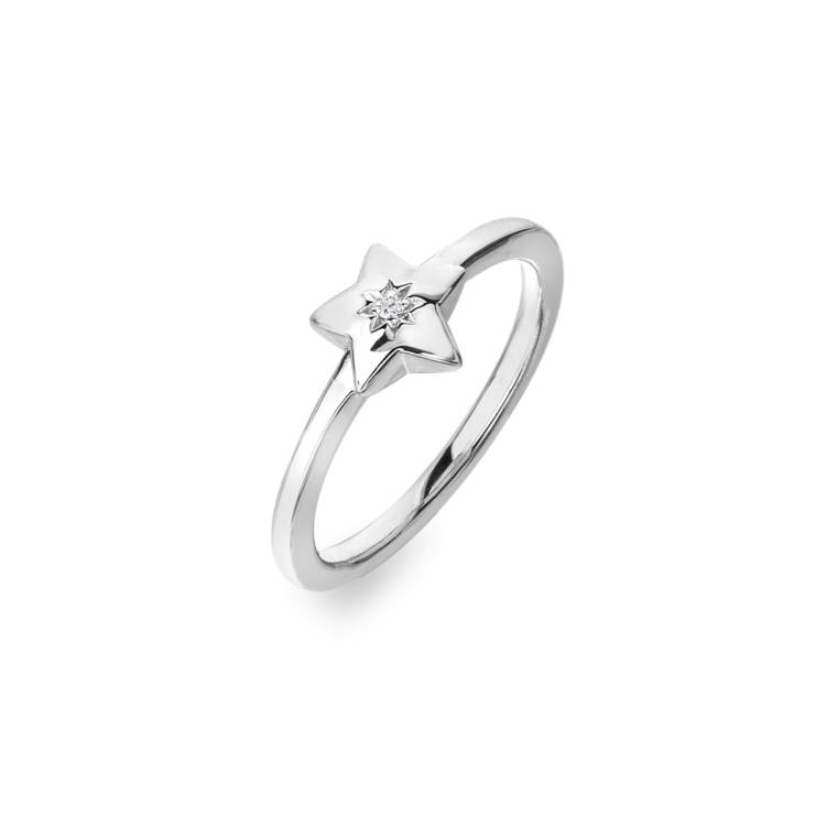 Hot Diamonds Sterling Silver Star Ring - M