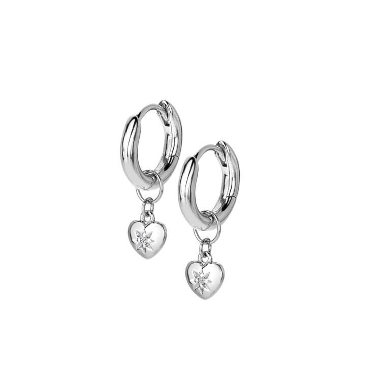 Hot Diamonds Sterling Silver Heart Earrings - Silver