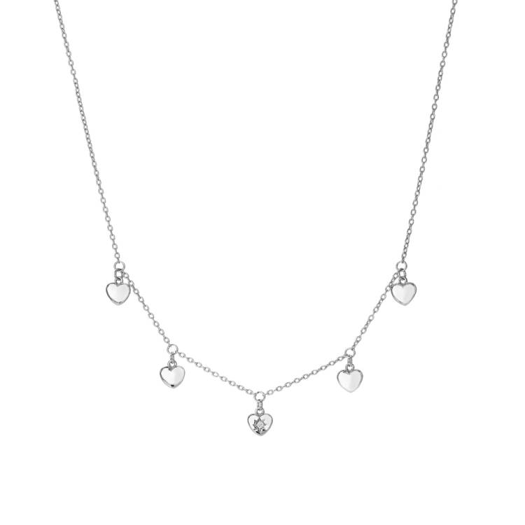Hot Diamonds Sterling Silver Heart Necklace - Silver