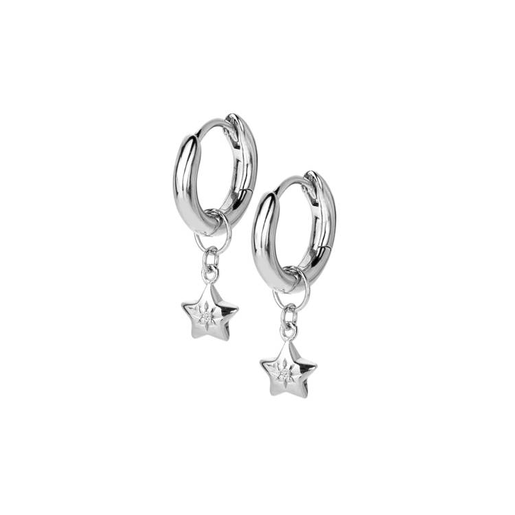 Hot Diamonds Sterling Silver Star Earrings - Silver