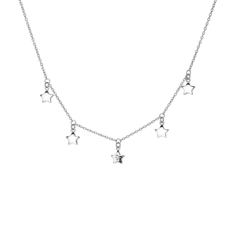 Hot Diamonds Sterling Silver Star Choker Necklace - Silver