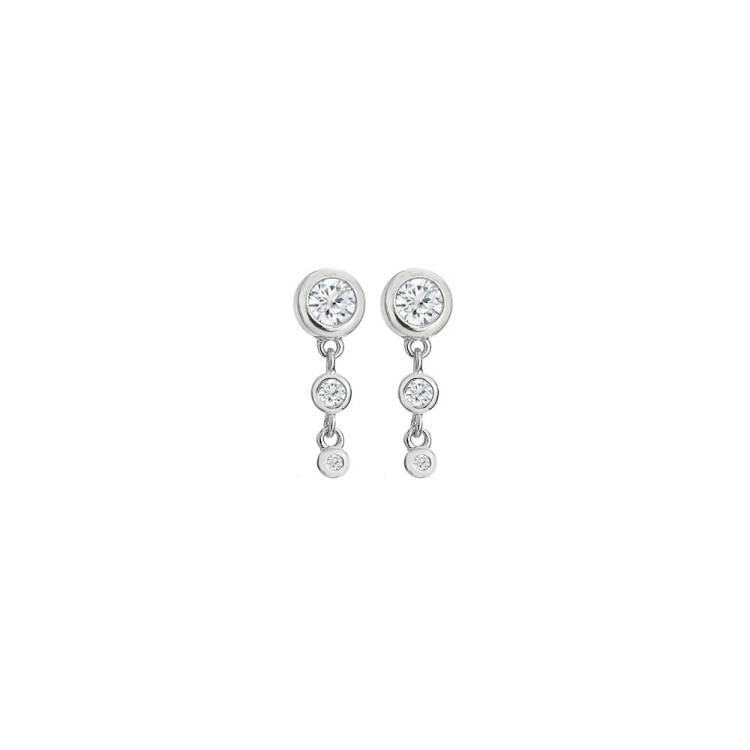 Hot Diamonds Sterling Silver White Topaz Tender Waterfall Earrings