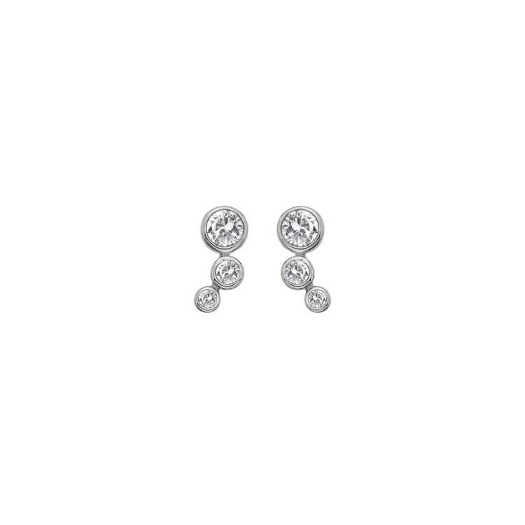 Hot Diamonds Tender Sterling Silver White Topaz Stud Earrings - TITLE Silver