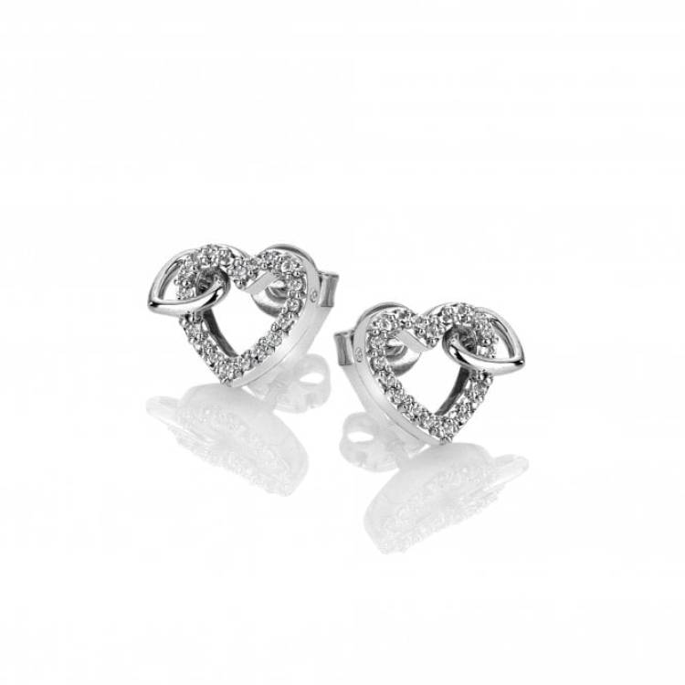 Hot Diamonds Togetherness Sterling Silver Open Heart Earrings - TITLE Silver