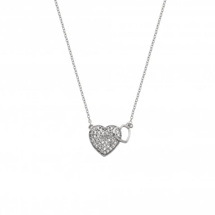 Hot Diamonds Togetherness Sterling Silver White Topaz Heart Locket D - TITLE Silver