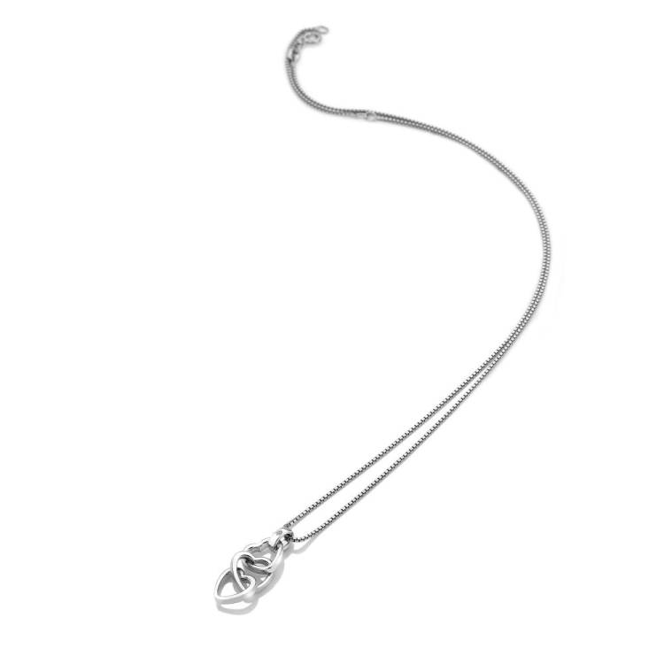 Hot Diamonds Trio Sterling Silver Triple Heart Pendant Necklace - Silver