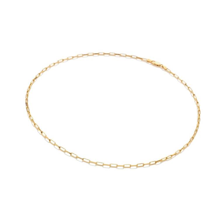 Hot Diamonds x Jac Jossa Embrace Gold Plated Sterling Silver Small Paperclip Chain 40-45cm - Silver