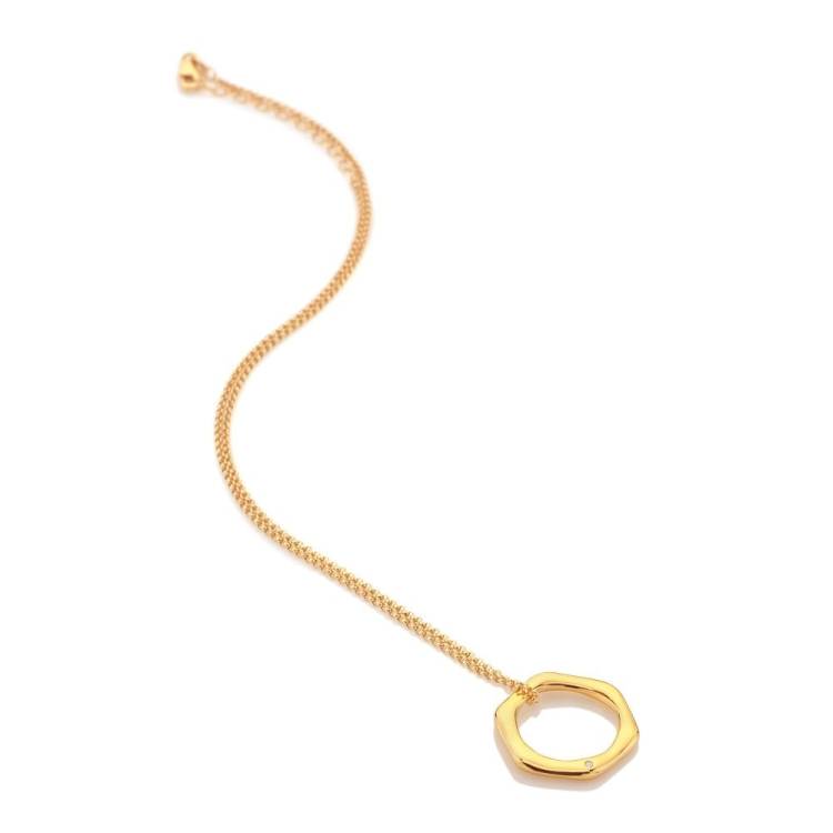 Hot Diamonds x Jac Jossa Fluid Gold Plated Sterling Silver Pendant - Silver