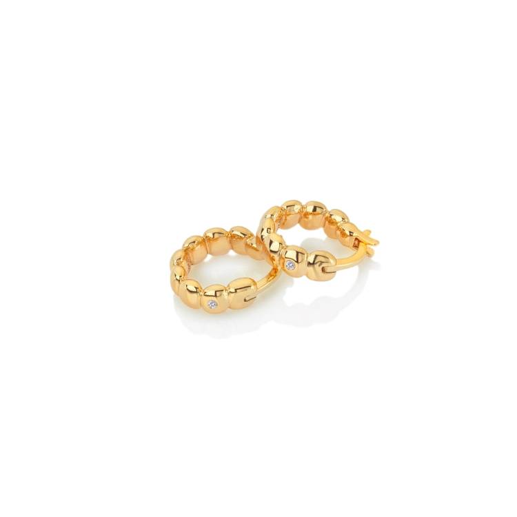 Hot Diamonds x Jac Jossa Beach Gold Plated Sterling Silver Earrings - Silver
