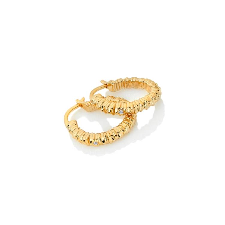 Hot Diamonds x Jac Jossa Believe Gold Plated Sterling Silver Hoop Earrings - Silver