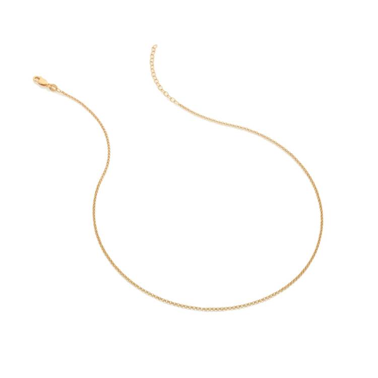 Hot Diamonds x Jac Jossa Embrace Gold Plated Sterling Silver Belcher Chain Necklace 40 - 45cm - Silver