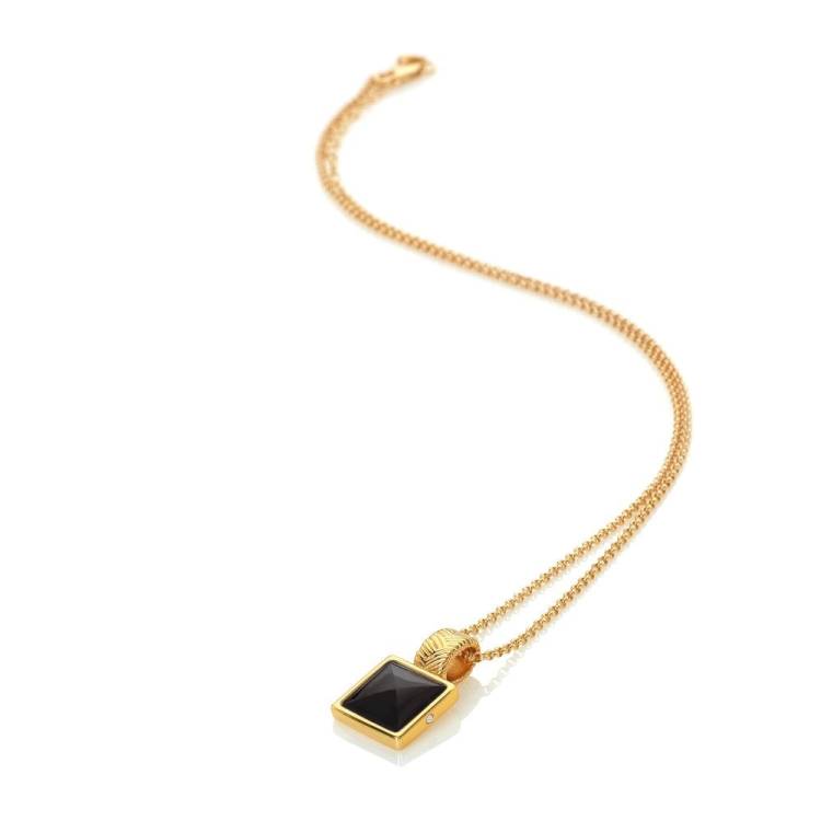 Hot Diamonds x Jac Jossa Gold Plated Sterling Silver Black Onyx Necklace